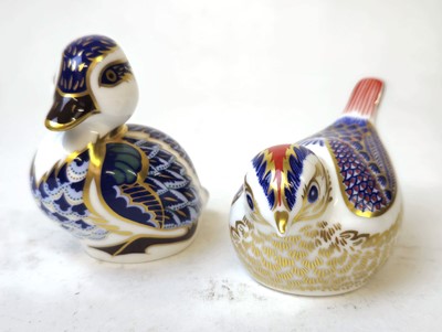 Lot 261 - Two Royal Crown Derby paperweights, one in the...