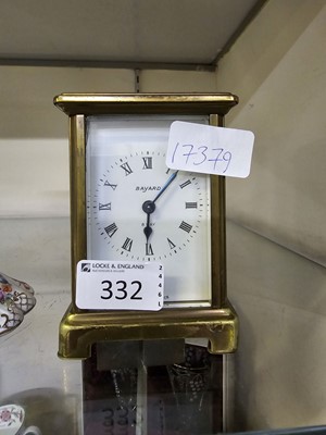 Lot 332 - A Bayard brass and four glass carriage clock