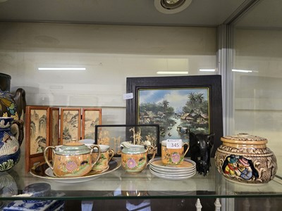 Lot 345 - An assortment of eastern style items to...