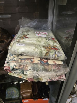 Lot 377 - An assortment of curtains with various...