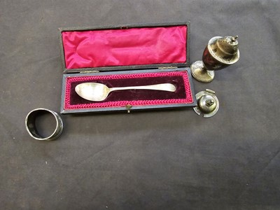 Lot 417 - A silver hallmarked spoon in presentation box,...