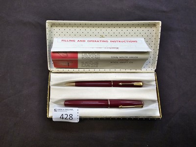 Lot 428 - A cased Parker pen and pencil set