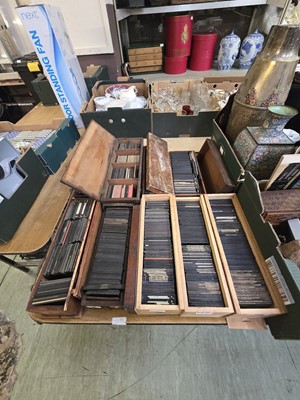 Lot 470 - A large collection of magic lantern slides on...