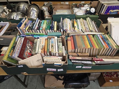 Lot 476 - Four trays of hardback books relating to horse...