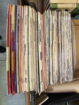 Lot 477 - A tray containing LPs and 45RPM records,...