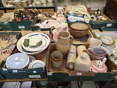 Lot 481 - Three trays o ceramic and stoneware items to...