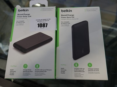 Lot 1087 - Boxed Belkin BoostCharge Power Bank 20K, with...