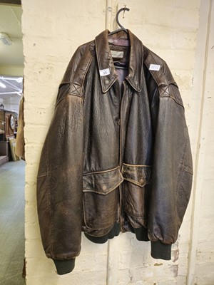 Lot 13 - A size XL brown leather jacket by Coconut Club