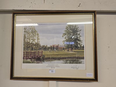 Lot 22 - A framed and glazed print 'Maxstoke Park Golf...