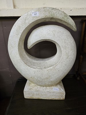 Lot 67 - A modern abstract stoneware sculpture