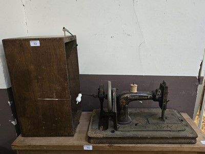 Lot 72 - A cased Frister and Rossmann manual sewing...