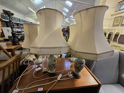 Lot 126 - Four ceramic table lamps