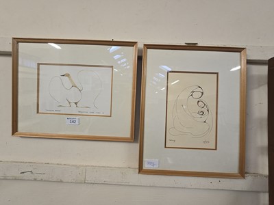 Lot 142 - Two framed and glazed prints after Benjamin...