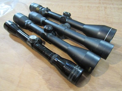 Lot 1222 - Four various scopes inc. Nikko Stirling 4x32...