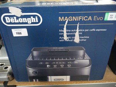 Lot 1109 - Boxed De'Longhi Magnifica Evo coffee machine