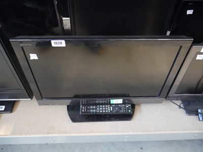 Lot 1028 - Sony 22" TV with stand and remote