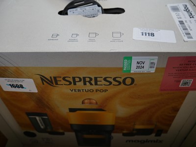 Lot 1118 - Nespresso Vertuo Pop Magimix coffee machine,...