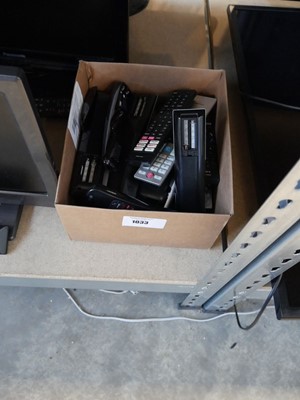 Lot 1033 - Box of TV remotes