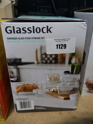 Lot 1129 - Boxed Glasslock glass food storage set