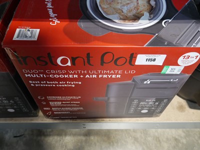 Lot 1158 - Boxed Instant Pot multi cooker plus air fryer