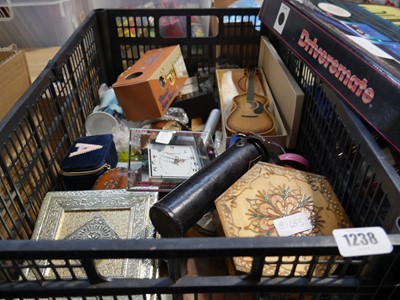 Lot 1238 - 3 crates of misc. items incl. didgeridoo,...