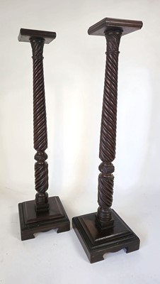 Lot 25 - A pair of 19th century carved and turned...