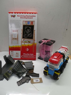 Lot 3510 - Paw patrol truck, Artificial rose bear,...