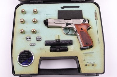 Lot 256 - .177 Walther CP88 Co2 air pistol, wood grips,...