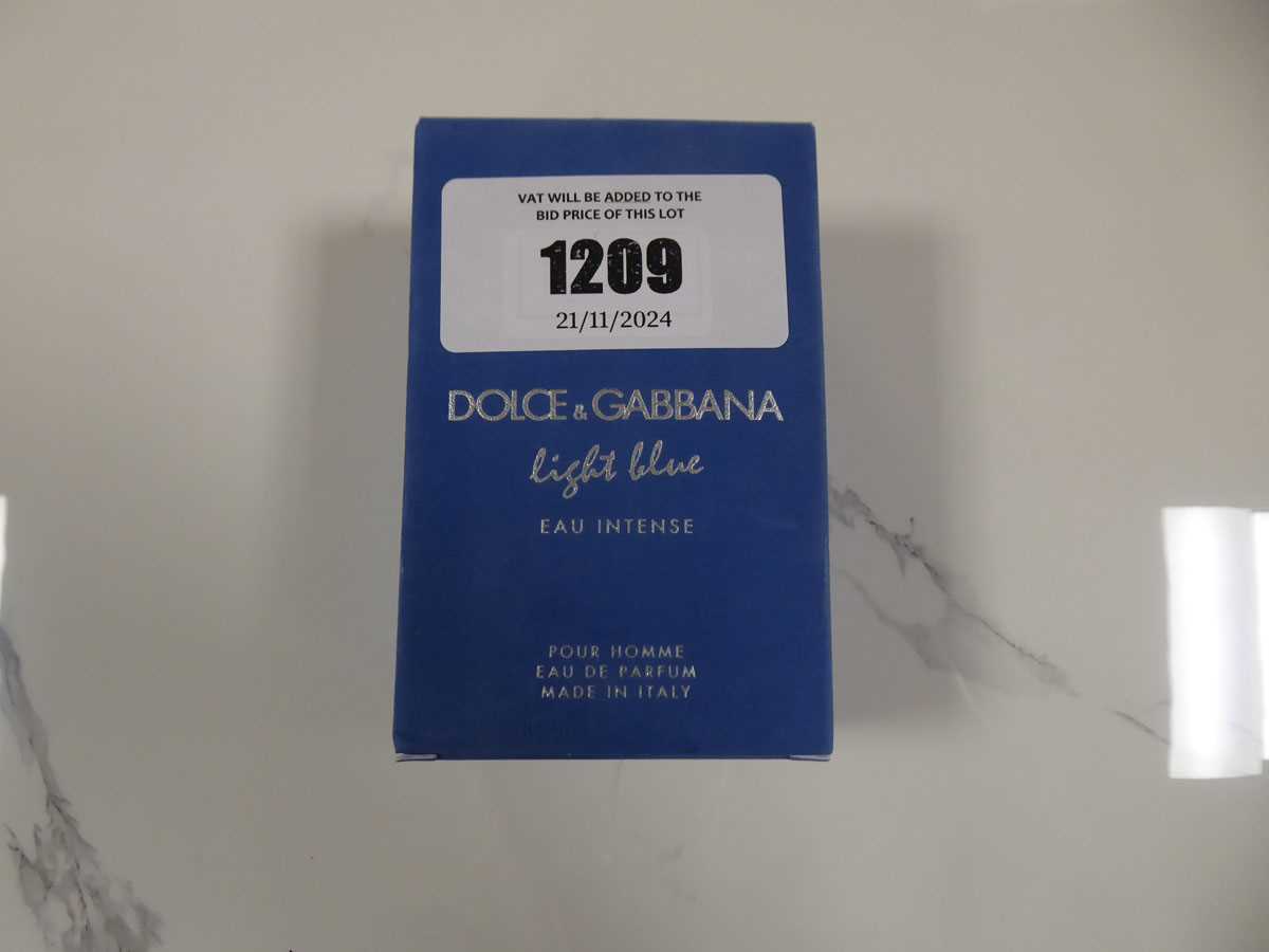 Lot 1209 - Dolce & Gabbana light blue eau intense pour...