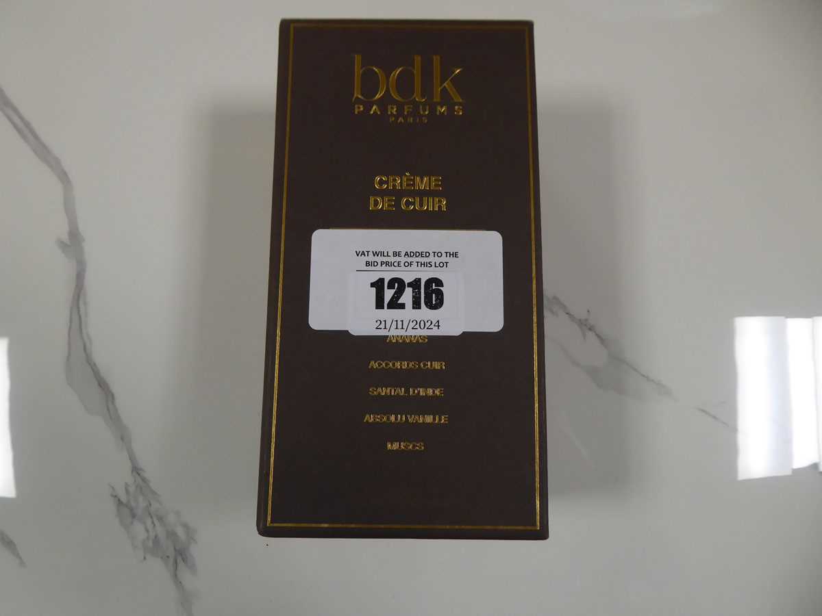 Lot 1216 - BDK Parfums Paris creme de cuir eau de parfum...