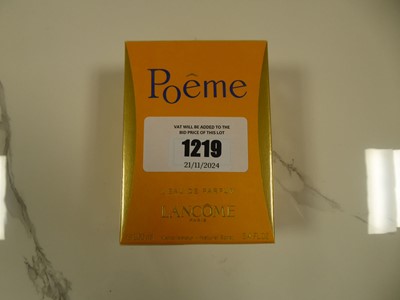 Lot 1219 - Lancome Paris poeme l'eau de parfum 100ml