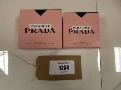 Lot 1234 - 2x Prada paradoxe eau de parfum in 50ml & 30ml