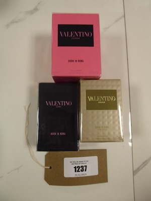 Lot 1237 - 3x Valentino perfumes to include born in roma...