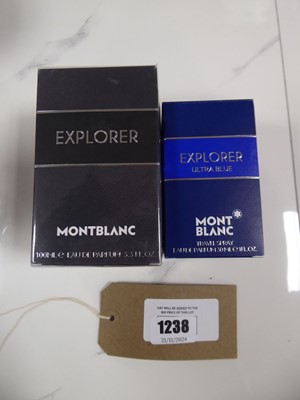 Lot 1238 - 2x Mont Blanc perfumes to include explorer...