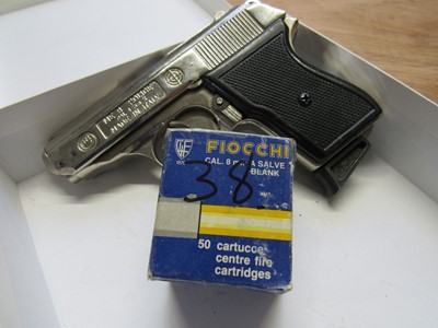 Lot 1194 - 8mm BBM ME8 blank firing pistol with part box...