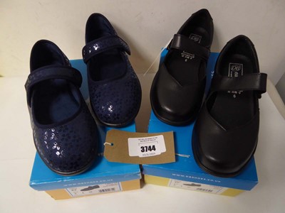 Lot 3744 - Boxed pair of ladies DB Shoes, black, UK 6 +...