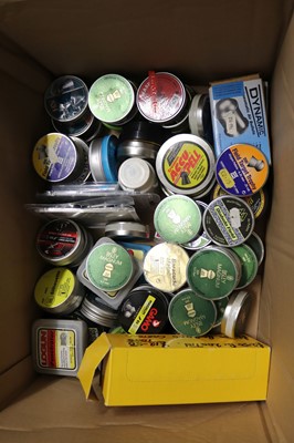 Lot 1346 - Large box of assorted tins of air pellets