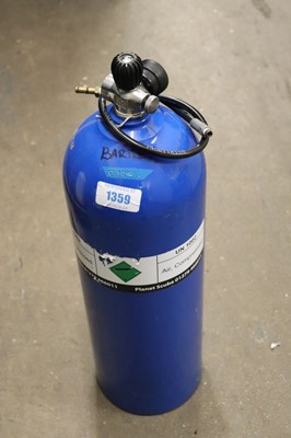 Lot 1359 - 10.5L air cylinder with filling adaptor