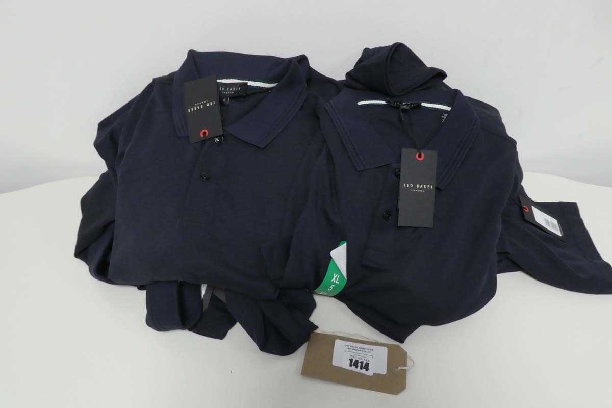 Lot 1414 - Approx. 15 men's Ted Baker short sleeve polo tops