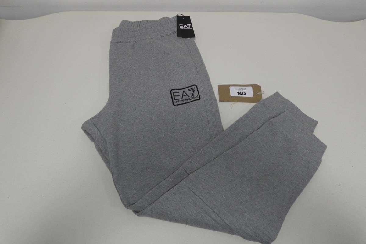 Lot 1415 - Emporio Armani joggers in grey size large