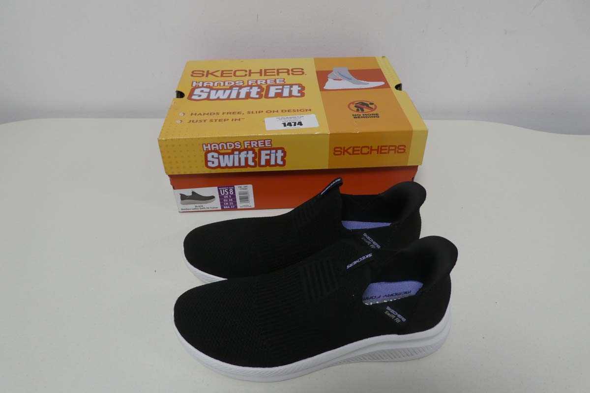 Lot 1474 - Boxed pair of ladies Skechers hands free swift...