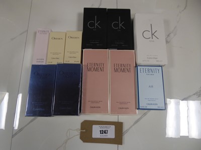 Lot 1247 - 11x Bottles of various Calvin Klein perfumes