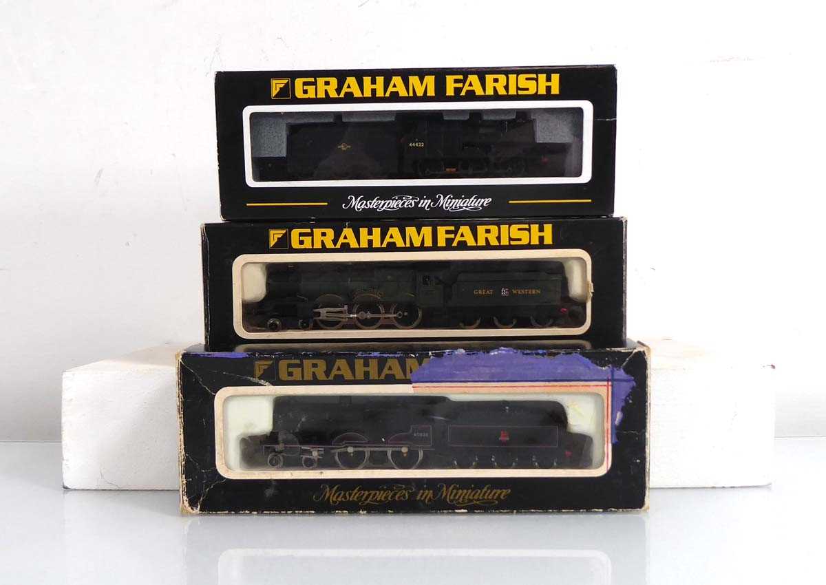 Lot 173 - Three Graham Farish N gauge locos and tenders...