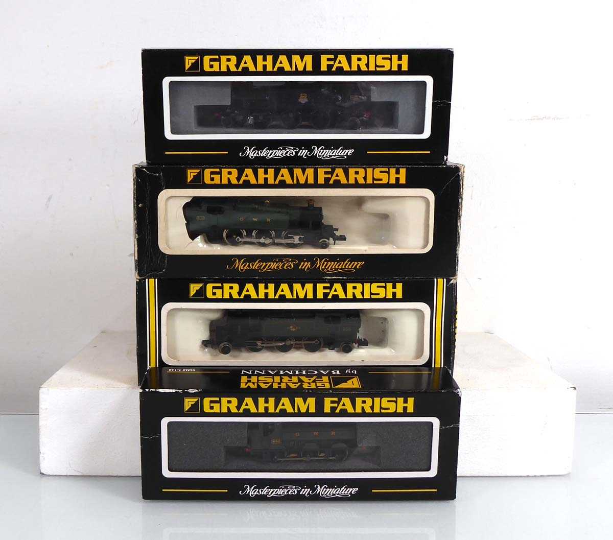 Lot 174 - Four Graham Farish N gauge tank locos, all...