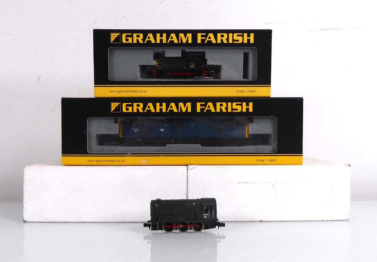 Lot 175 - Two Graham Farish N gauge diesel locos, both...