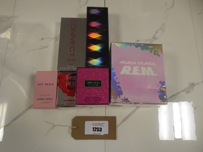 Lot 1253 - 6x Perfumes to include Ariana Grande, FCUK,...