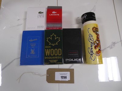 Lot 1256 - 6x Perfumes to include Dsquared2, Lacoste, DR...