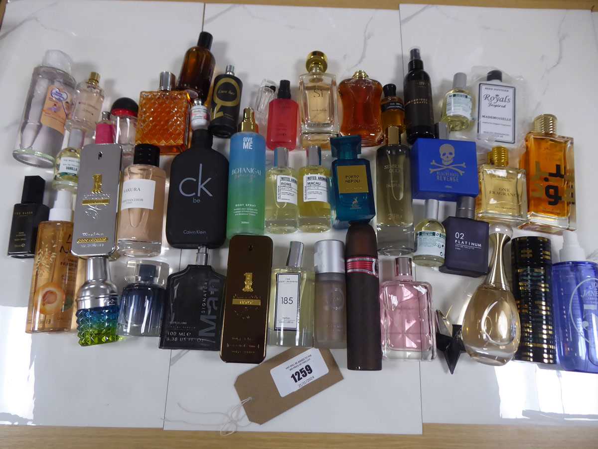 Lot 1259 - Selection of loose and part used perfumes