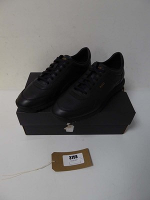 Lot 3758 - Boxed pair of Boss trainers, black, UK 10