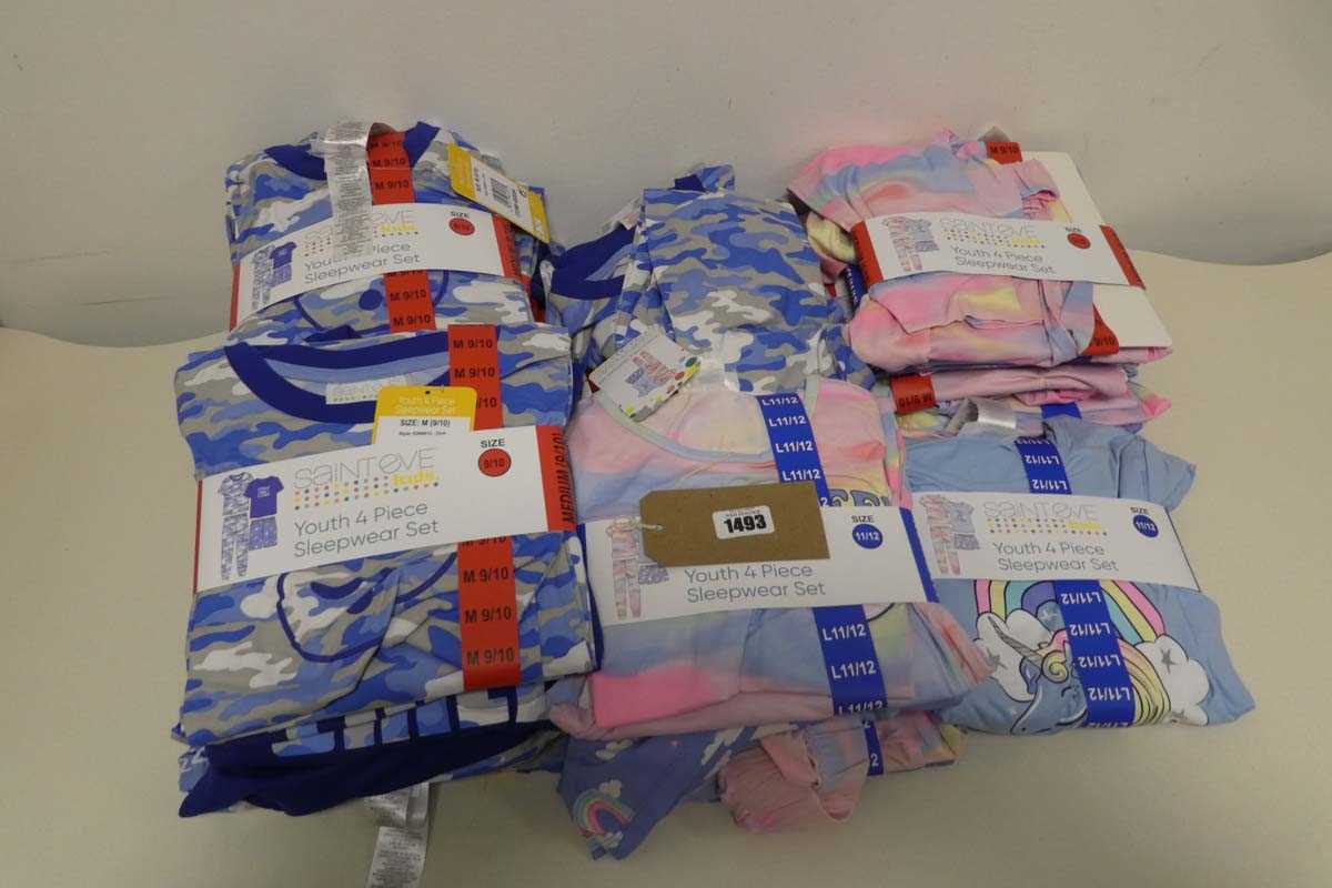 Lot 1493 - Approx. 20 children's 4 piece sleepwear sets...